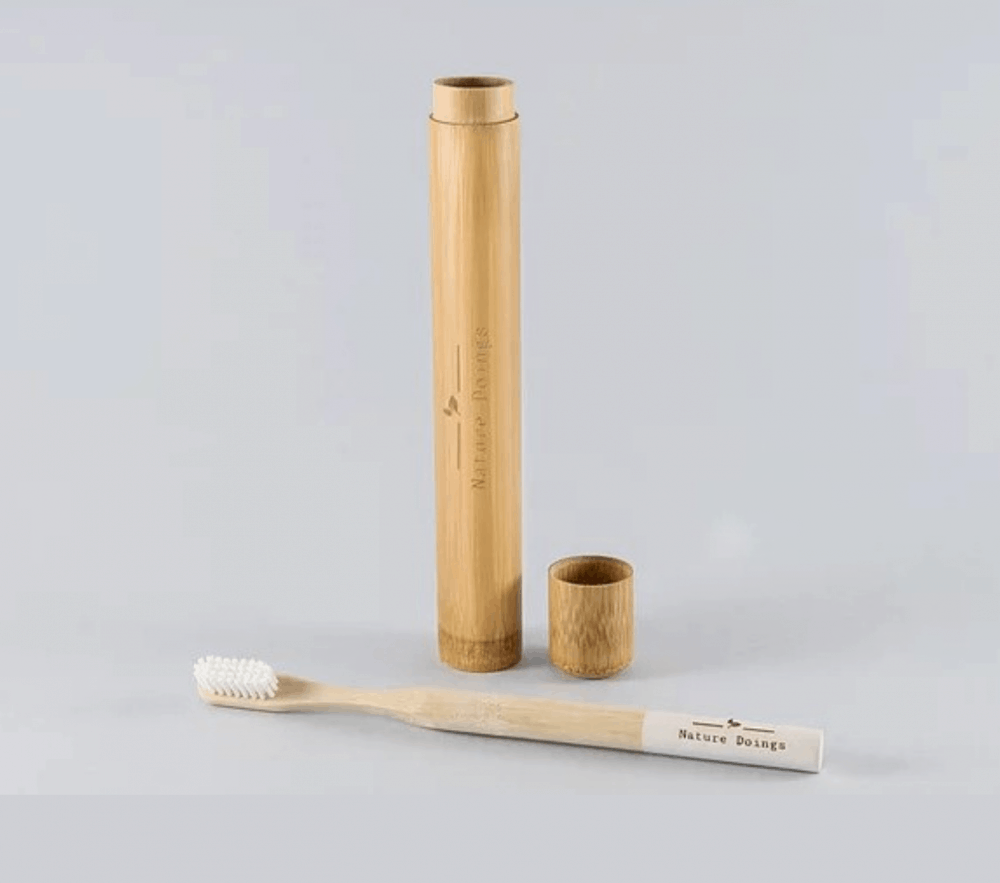 Combo Bamboo Travel Case Toothbrush Eco Friendly Products