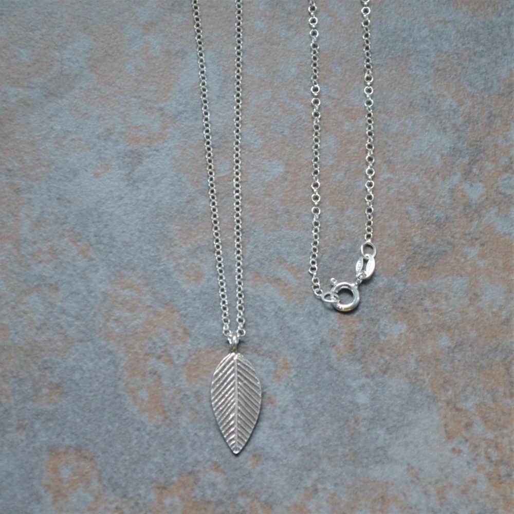 P067 Ilana Leaf Pendant On Silver Chain Min Scaled Eco Friendly Products