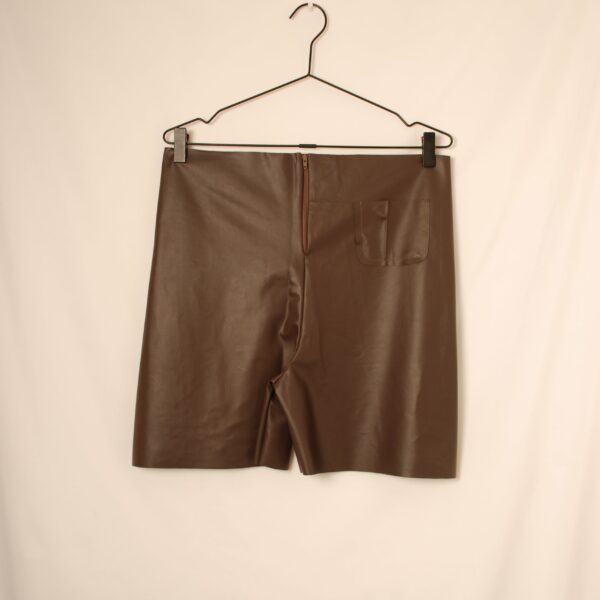 Vegan Leather Shorts Flat Front | Beatrice Bayliss